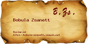 Bobula Zsanett névjegykártya